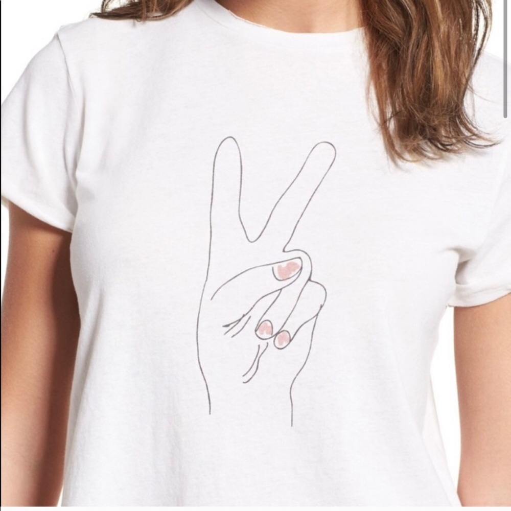 Sincerely Jules Peace Sign Cotton Tee